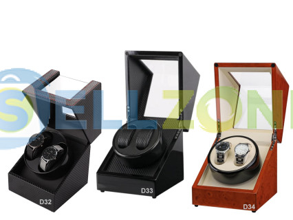 Κουτιά κουρδιστήρια πολυτελείας για αυτόματη περιέλιξη δύο ρολογιών - D32-D34